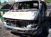 Burned van