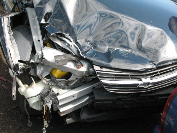 Corner Underride Damage From Collision