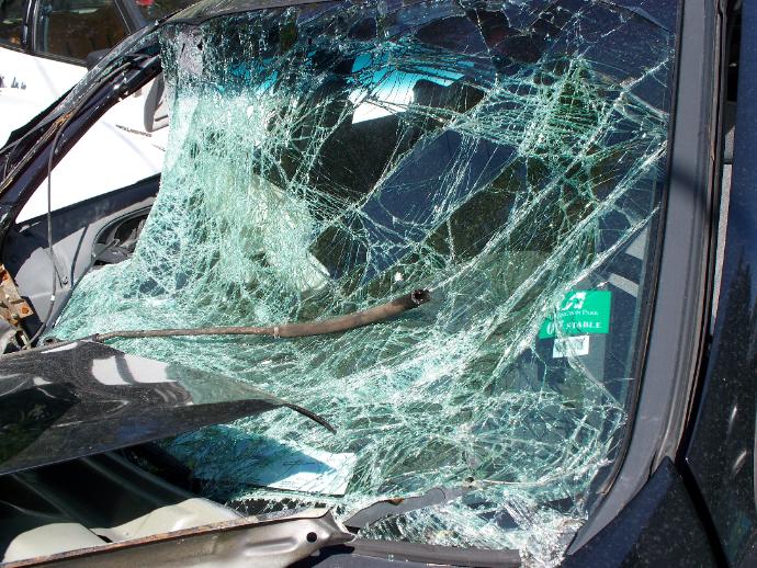 Induced Windshield Damage From Collision