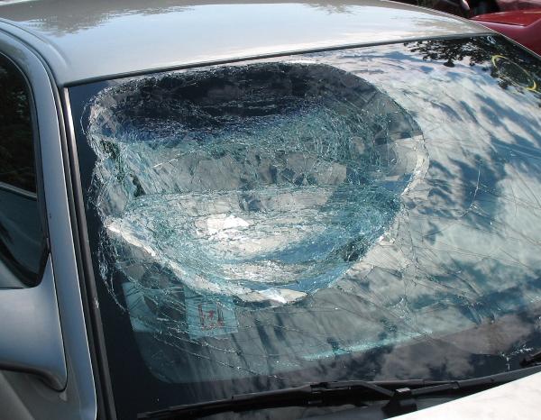 Windshield Damage From Traffic Crash