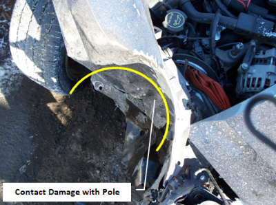 Ford Mustang Pole Accident